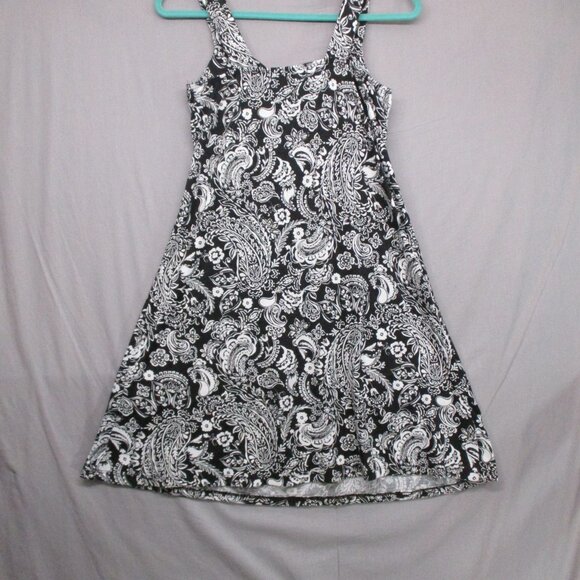 Harlow & Rose Shoulder stripe A-Line Dress Black & White Women Size | S - Picture 8 of 10